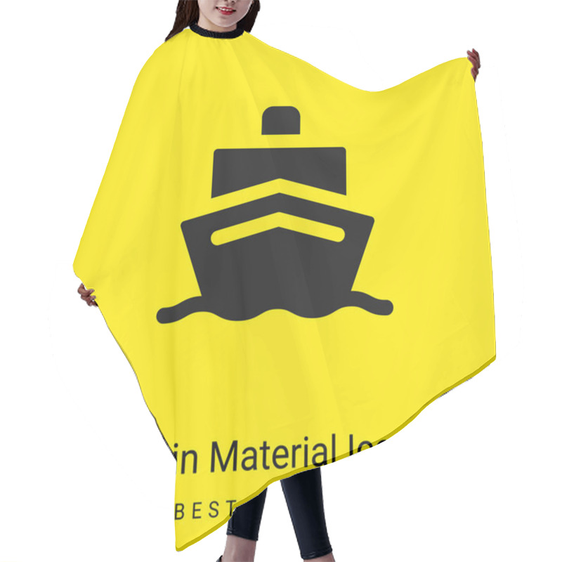 Personality  Boat Minimal Bright Yellow Material Icon Hair Cutting Cape