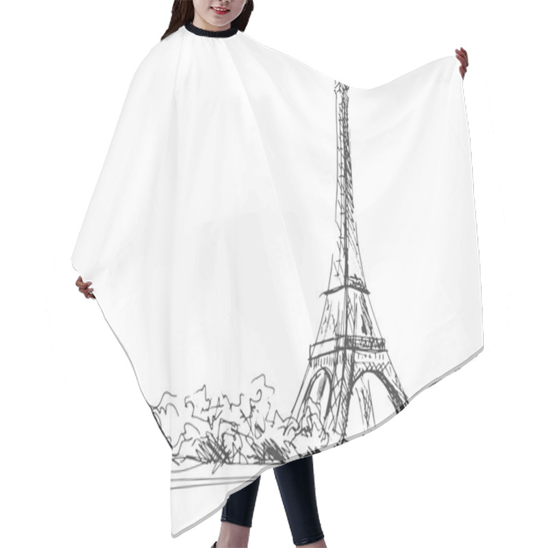 Personality  Eiffel Tower Hair Cutting Cape