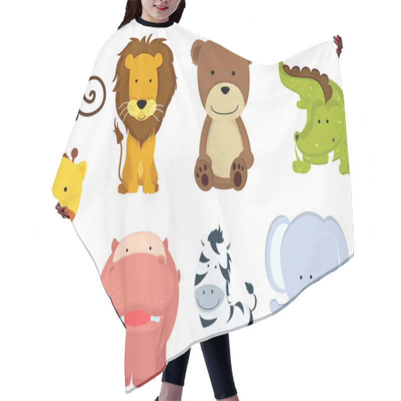 Personality  Wild Animal Cartoons Hair Cutting Cape