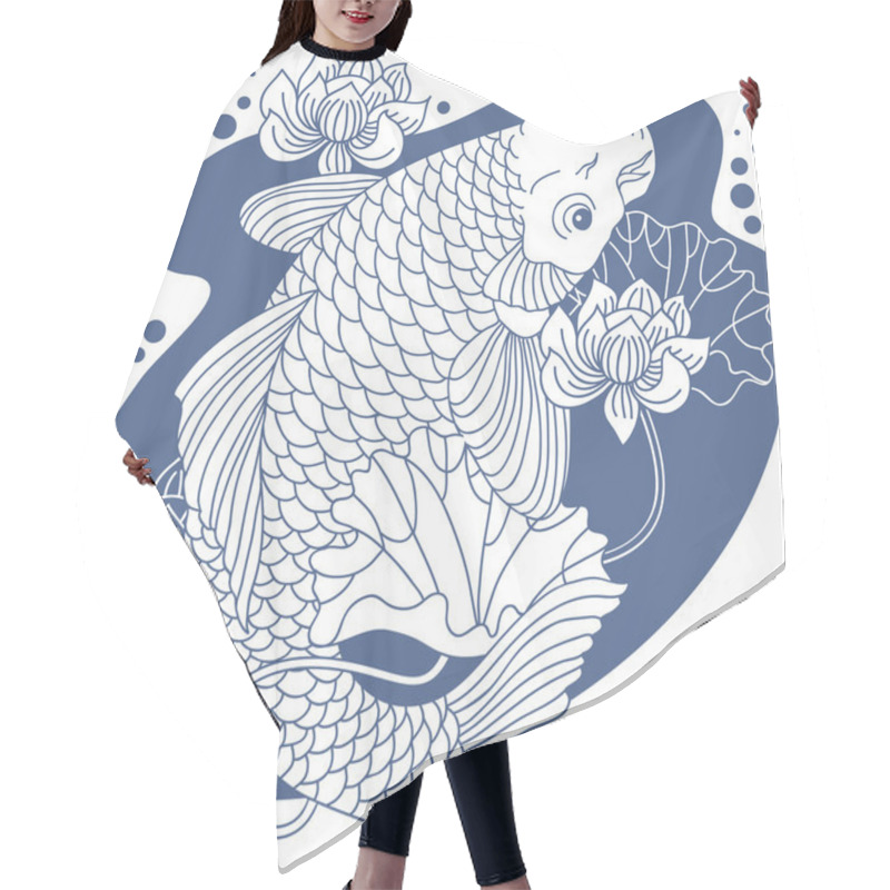 Personality  Koi Carp In Pond Hair Cutting Cape