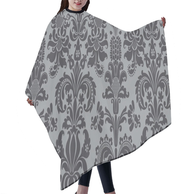 Personality  Vector Seamless Floral Damask Pattern Hair Cutting Cape