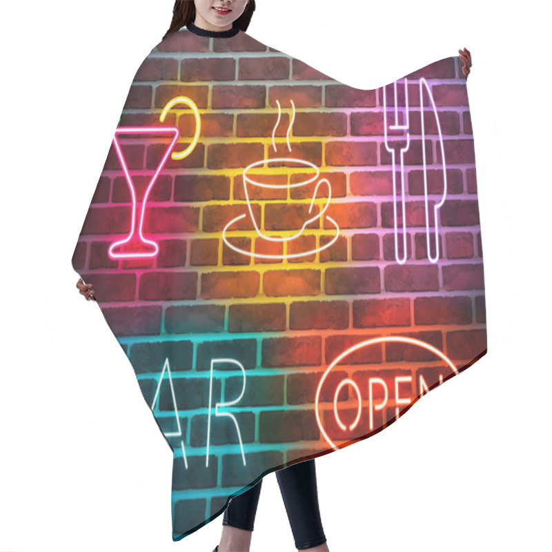 Personality  Urban Neon Signs Hair Cutting Cape