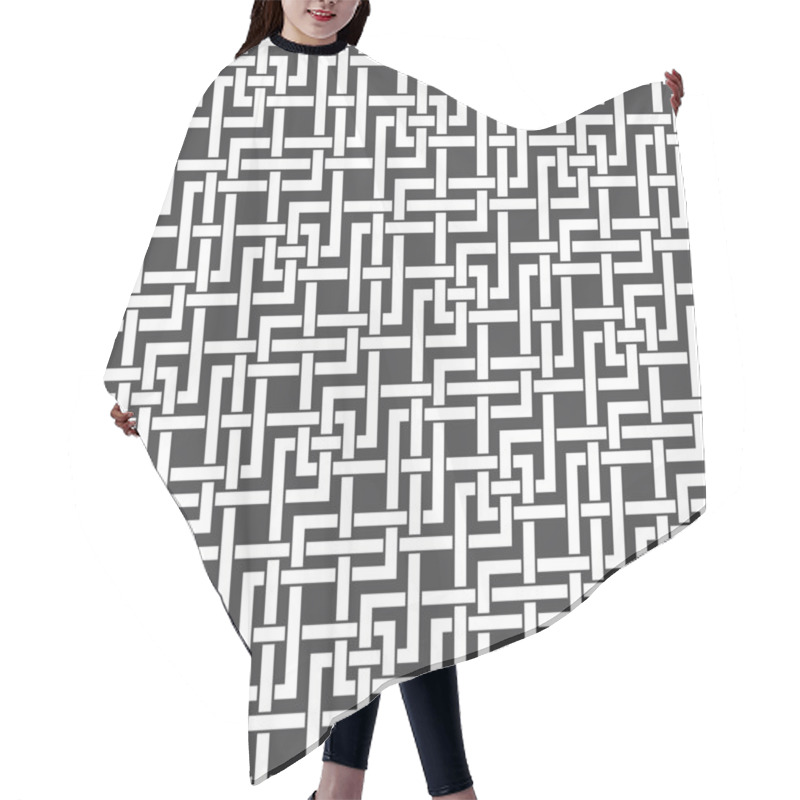 Personality  Abstract Seamless Pattern Of Intersecting Lines Hair Cutting Cape