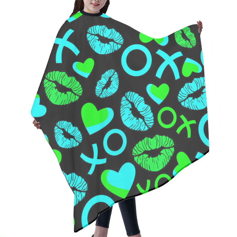 Personality  Hugs N Kisses Black Hair Cutting Cape