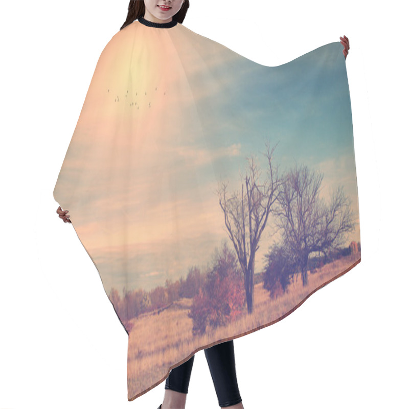 Personality  Nature Autumn Background Hair Cutting Cape