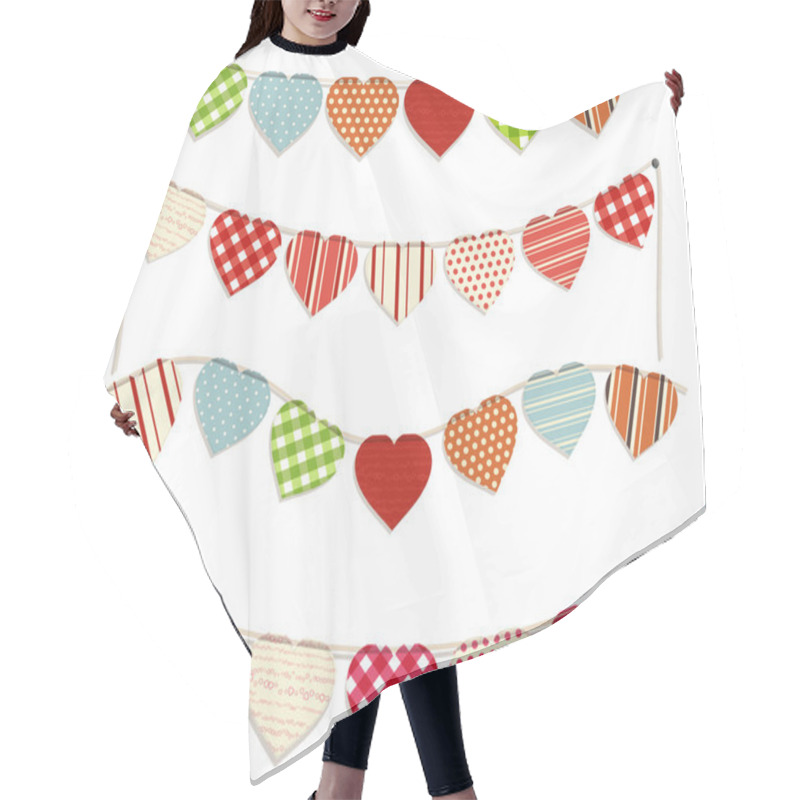 Personality  Heart Bunting Hair Cutting Cape