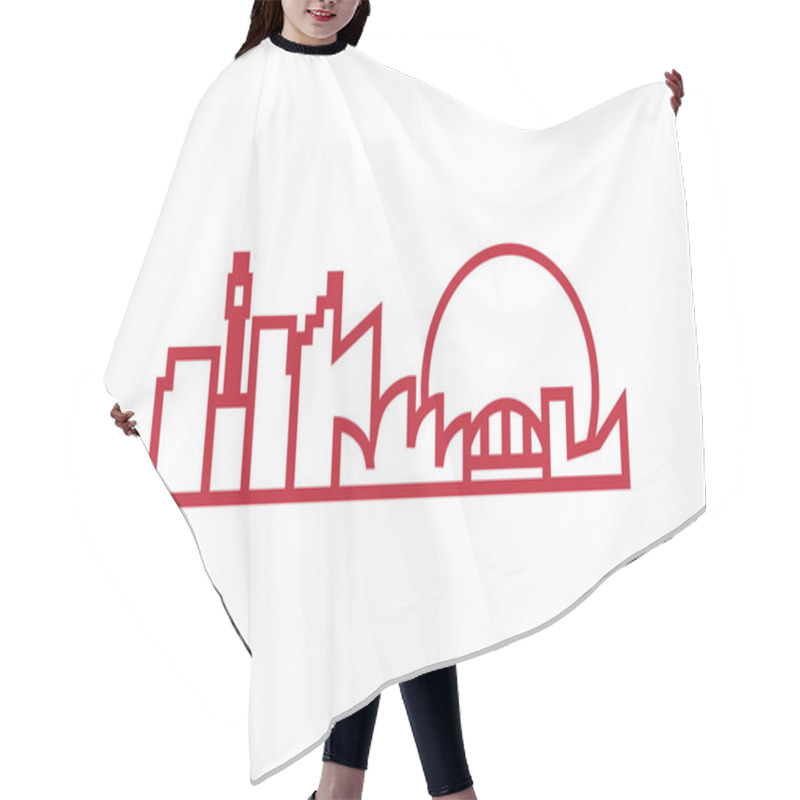 Personality  Australia City - Sidney Town Silhouette, Simple Outline Illustration Hair Cutting Cape