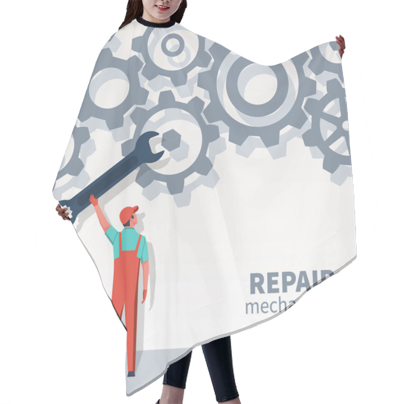 Personality  Repair Mechanisms Man Hair Cutting Cape