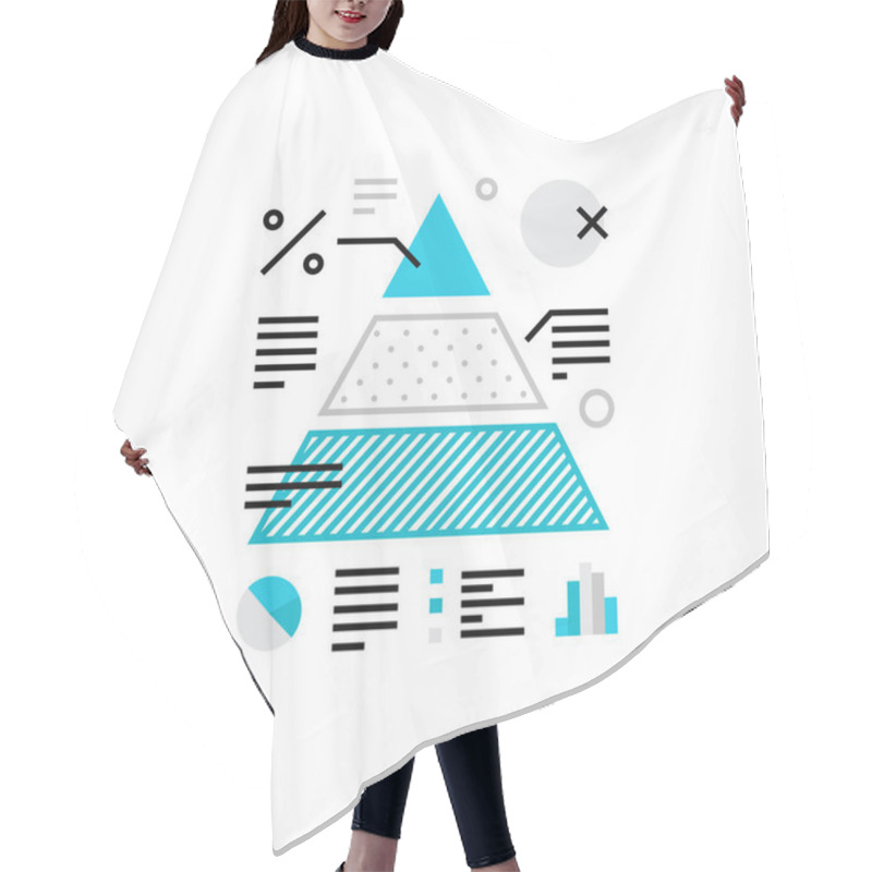 Personality  Data Analysis Monoflat Icon Hair Cutting Cape