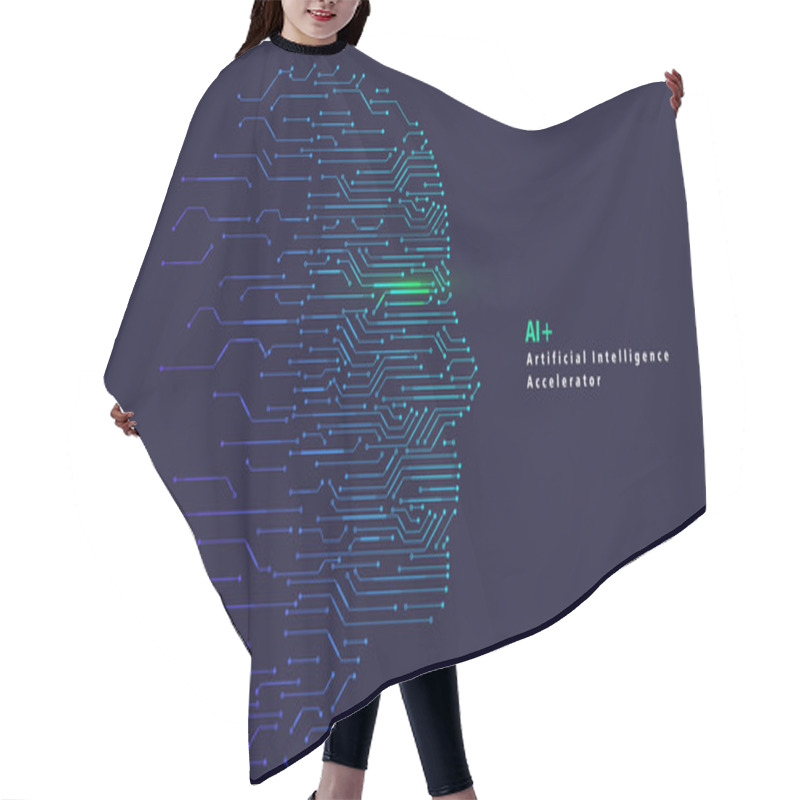 Personality  Artificial Intelligence And Big Data, Internet Of Things Concept Hair Cutting Cape