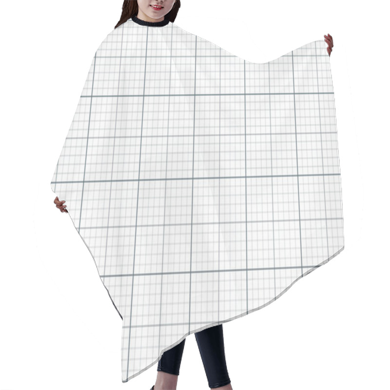 Personality  Graph Paper. Seamless Pattern. Architect Backgound. Millimeter Grid. Vector Hair Cutting Cape