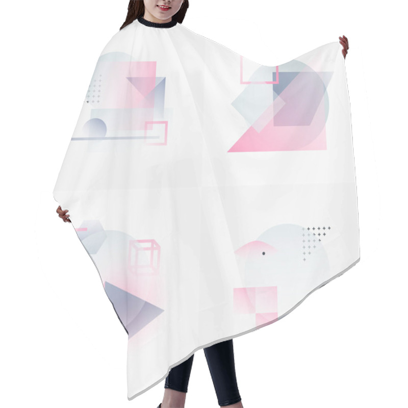 Personality  Gradient Geometric Forms Hair Cutting Cape