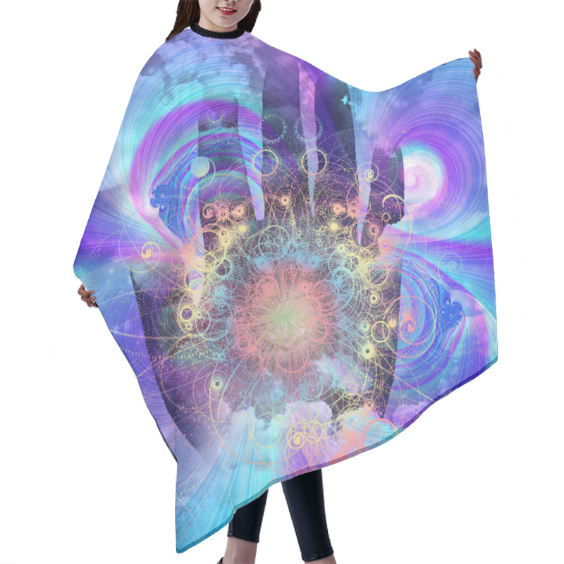 Personality  Swirling Lines Hair Cutting Cape