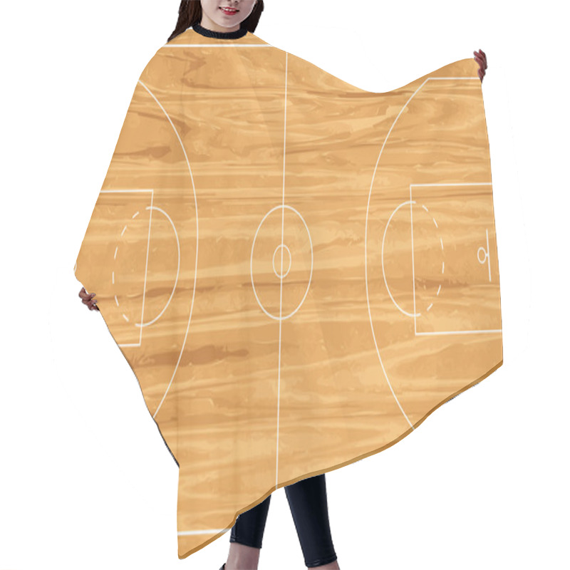 Personality  Wooden Basketball Court Hair Cutting Cape