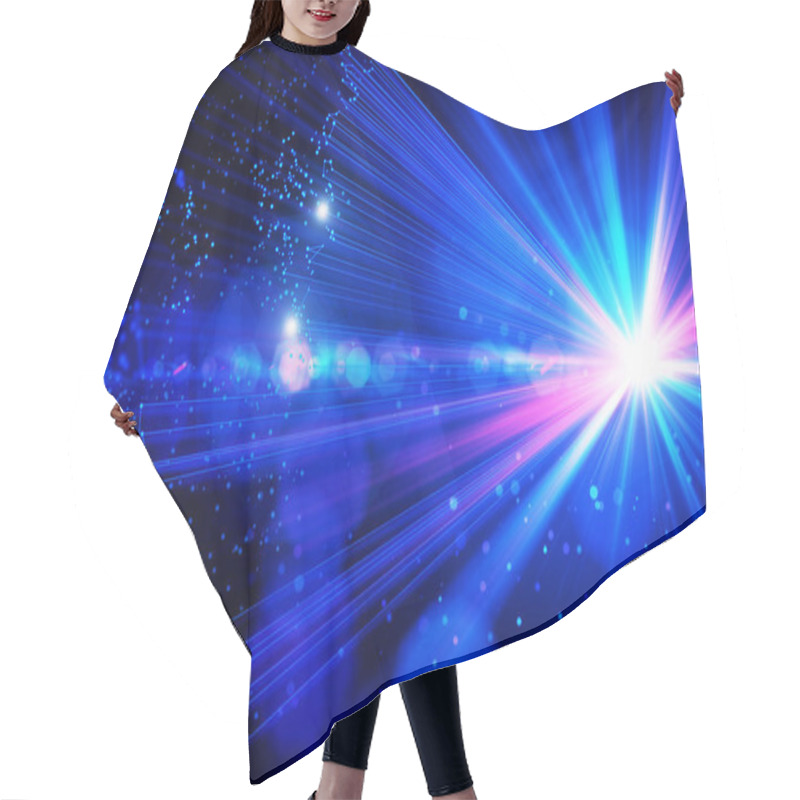 Personality  Glowing Blue Background  Hair Cutting Cape