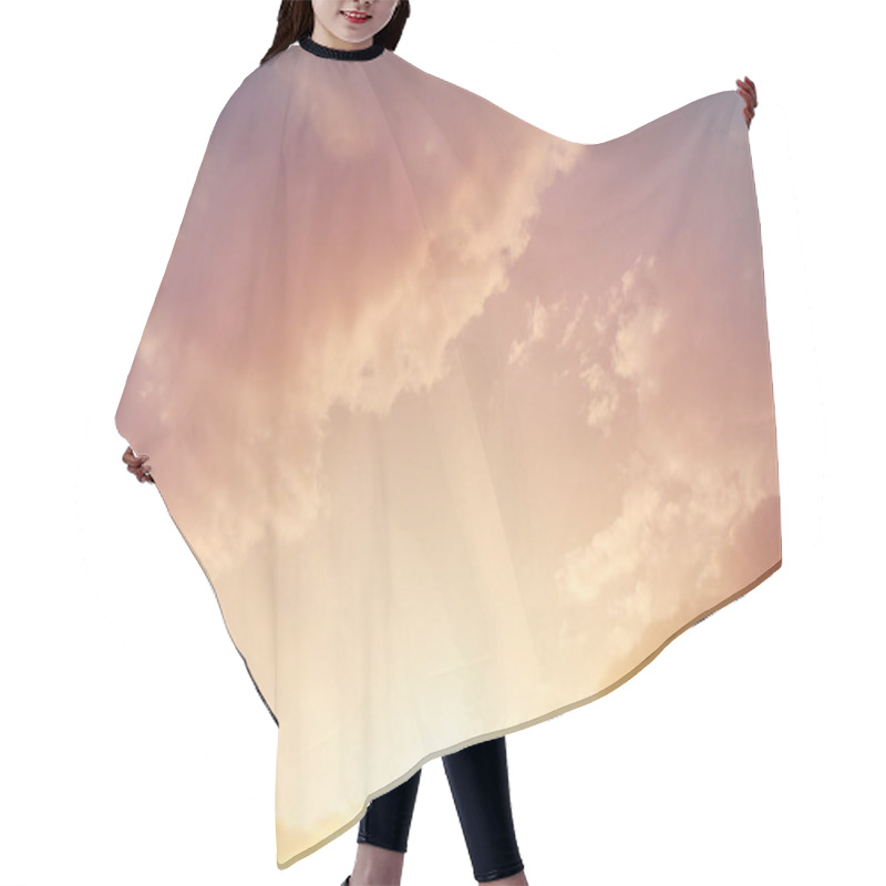 Personality  Beautiful Golden Sky Morning Sunrise Heaven Cloud Hair Cutting Cape