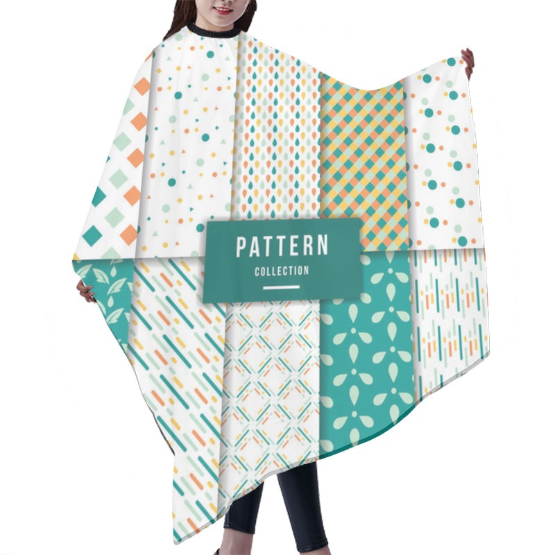 Personality  Cute Pattern Collection Vector Hair Cutting Cape