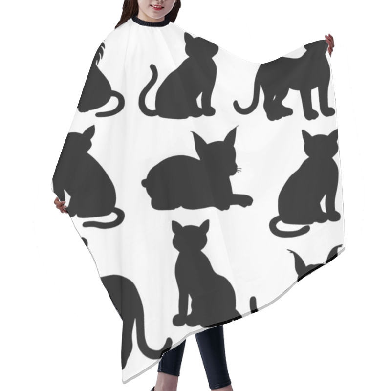 Personality  Big Feline Silhouettes Large Cats Animal Hair Cutting Cape