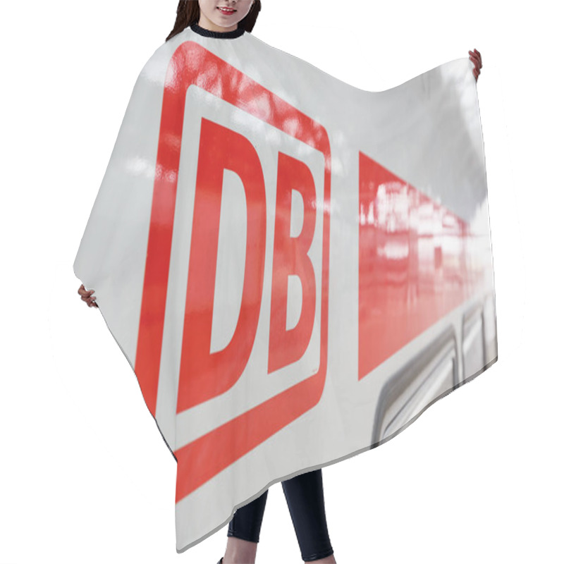 Personality  Leipzig, Germany - August 19, 2020 DB Logo Deutsche Bahn German Railways IC2 Intercity 2 Train At Leipzig Main Station Railway In Germany. Hair Cutting Cape