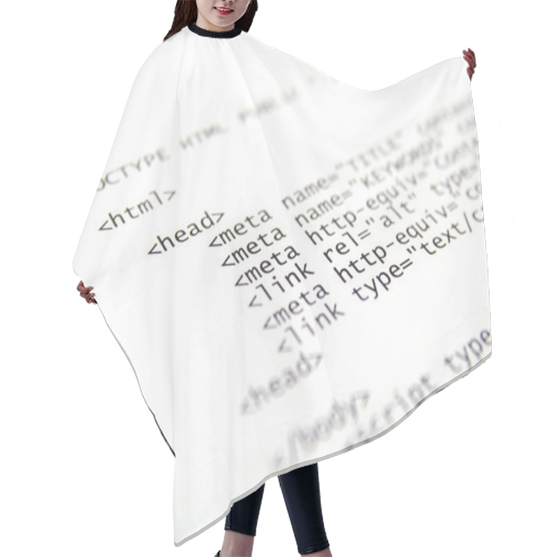 Personality  Printed Internet Html Code Hair Cutting Cape