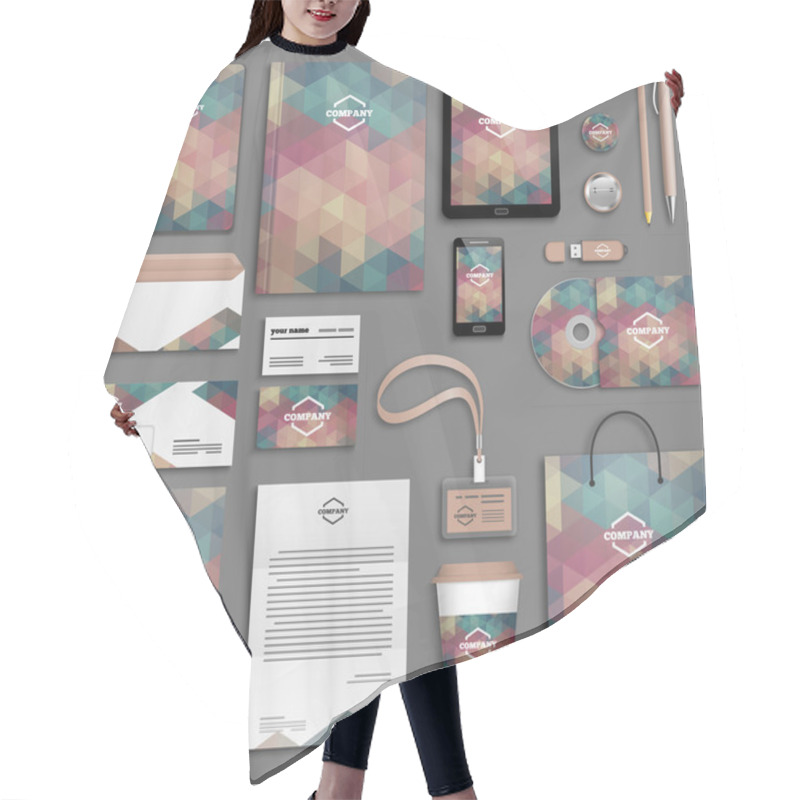 Personality  Corporate Identity Template Set Hair Cutting Cape