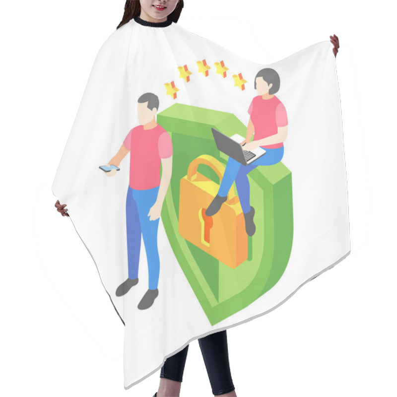 Personality  Personal Data Protection Icon Hair Cutting Cape