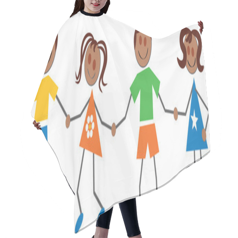 Personality  Ethnic Kids Cartoon Hair Cutting Cape