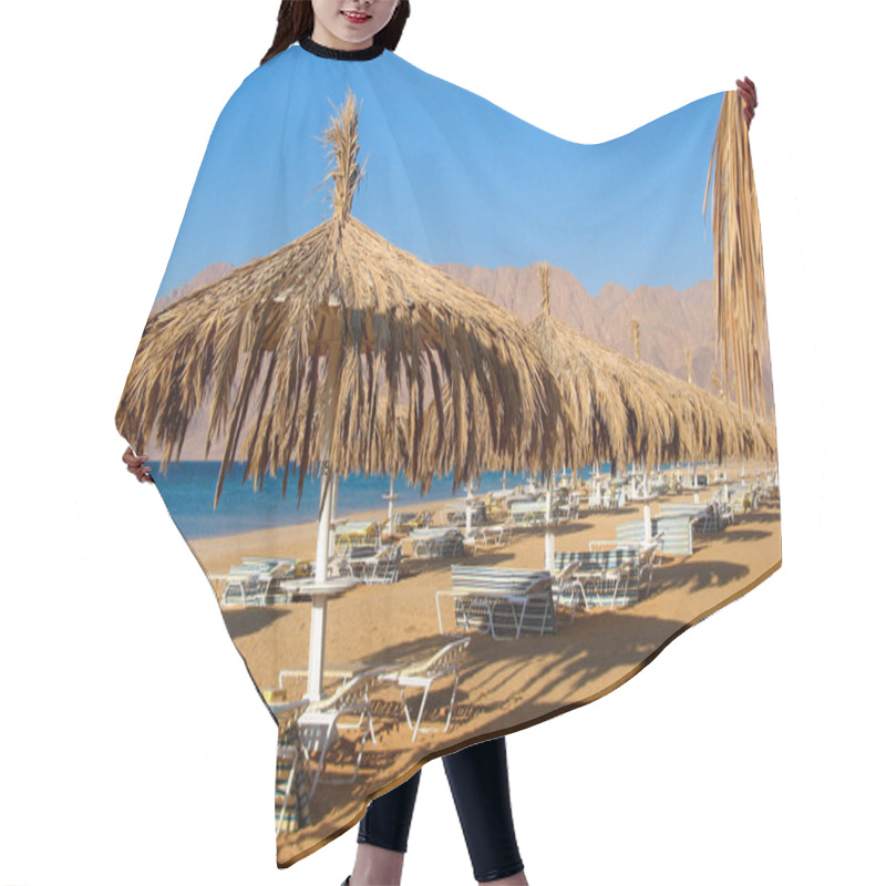 Personality  Beach With Palm And Umbrella At Reds Sea Hair Cutting Cape