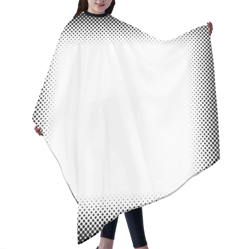 Personality  Halftone, Screentone Square Border, Frame Design Hair Cutting Cape