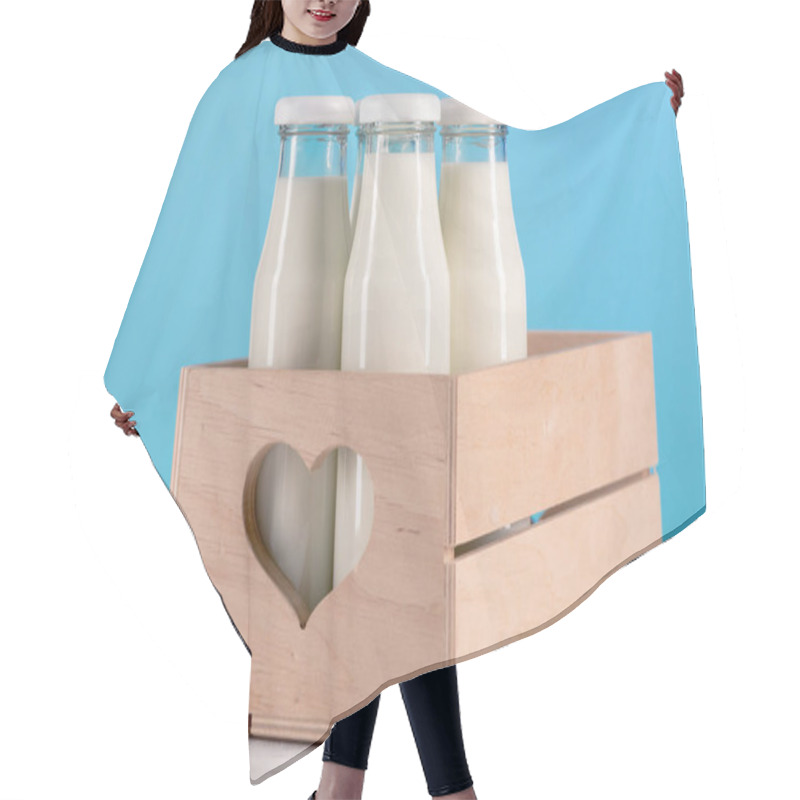 Personality  Milk In Glass Bottles  Hair Cutting Cape