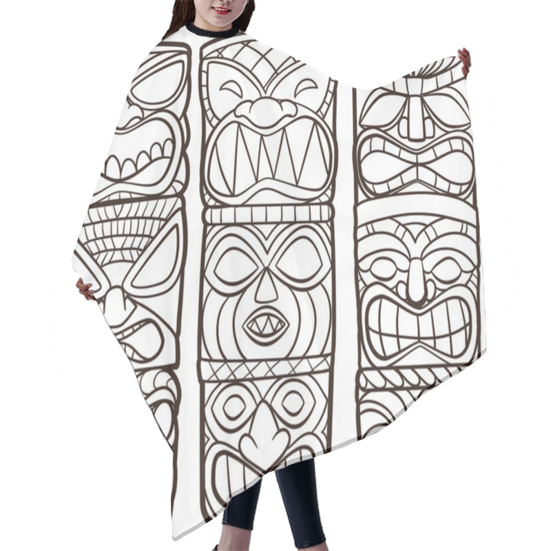 Personality  Tiki Totems Hair Cutting Cape