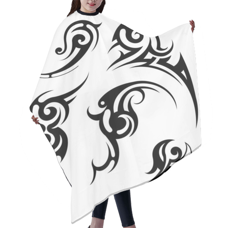 Personality  Tribal Tattoo Hair Cutting Cape