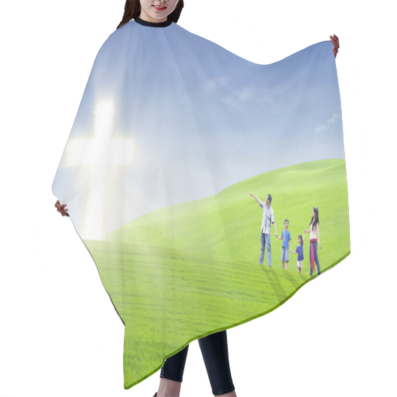 Personality  Christian Family Walk Toward The Light Hair Cutting Cape