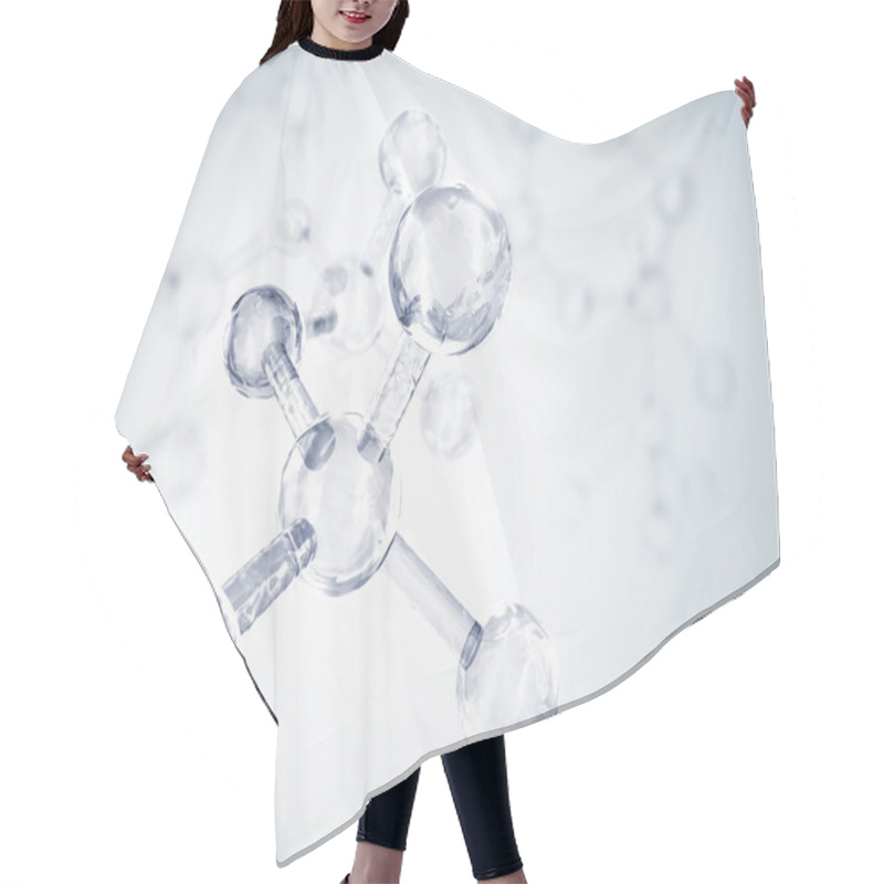 Personality  Blue And White Molecules Hair Cutting Cape