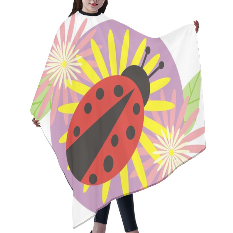 Personality  Ladybird Hair Cutting Cape