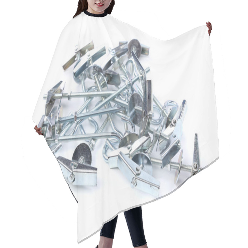 Personality  Few Screw-ring Ancor On A White Background Hair Cutting Cape