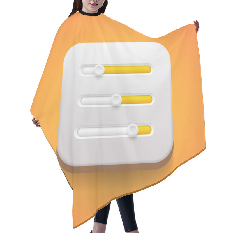 Personality  User Interface Power Sliders Hair Cutting Cape