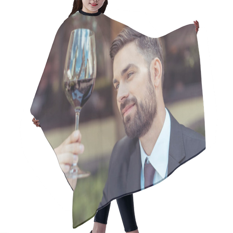 Personality  Sommelier Tasting Wine Hair Cutting Cape