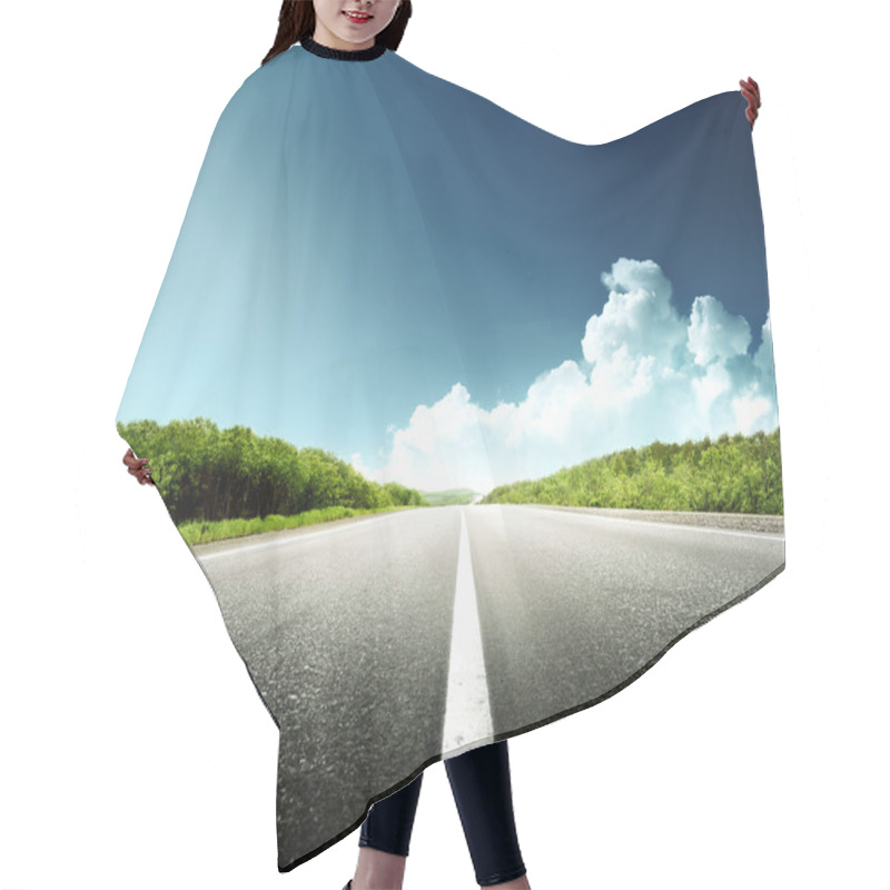 Personality  Road In Forest Hair Cutting Cape