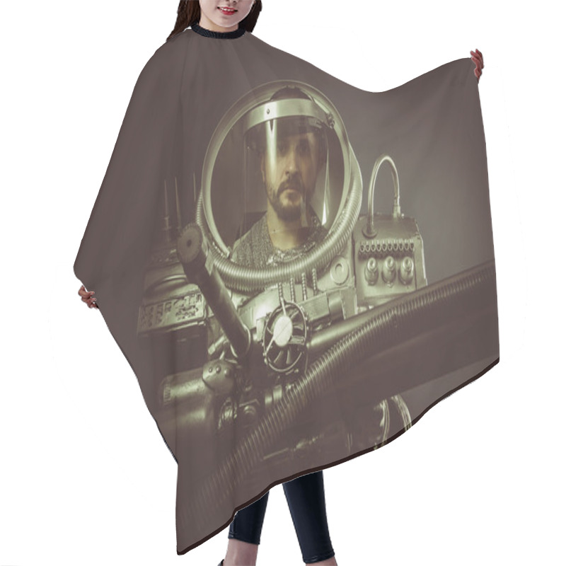 Personality  Spaceman With Plasma Gun Hair Cutting Cape