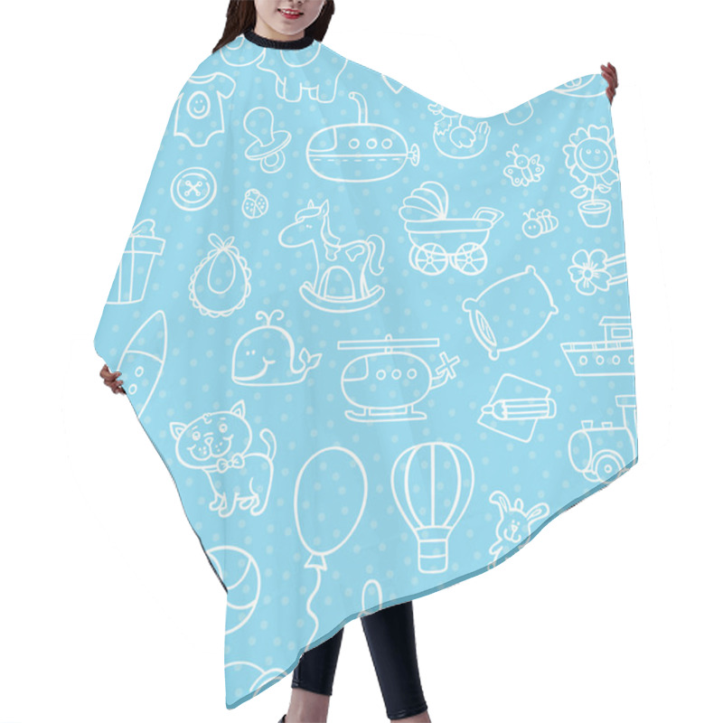 Personality  Baby Boy Toys Pattern. Hair Cutting Cape