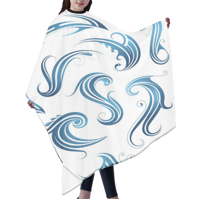 Personality  Water Swirls Set Hair Cutting Cape