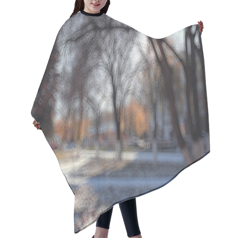 Personality  Autumn Park Background Hair Cutting Cape