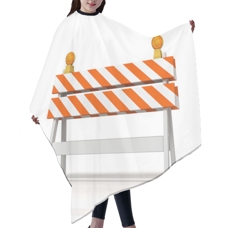 Personality  Prohibited Barrier Concept   3d Illustration Hair Cutting Cape