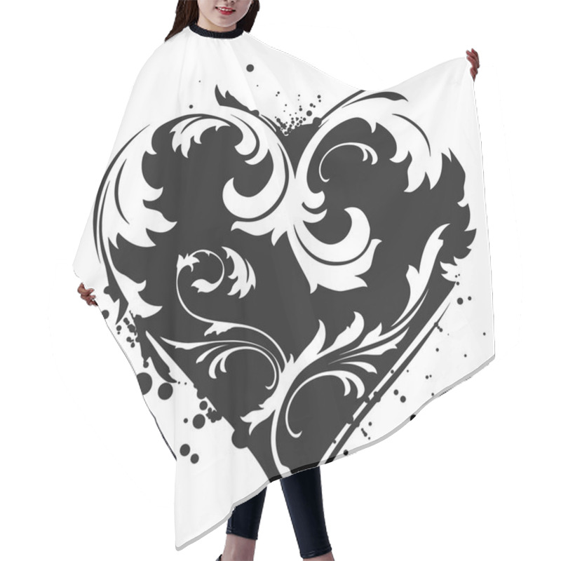 Personality  Abstract. Floral Heart. Love Concept Hair Cutting Cape