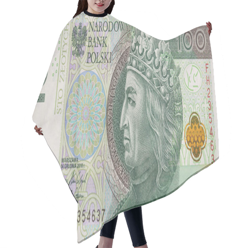 Personality  Obverse Of 100 Polish Zloty Banknote For Design Purpose Hair Cutting Cape