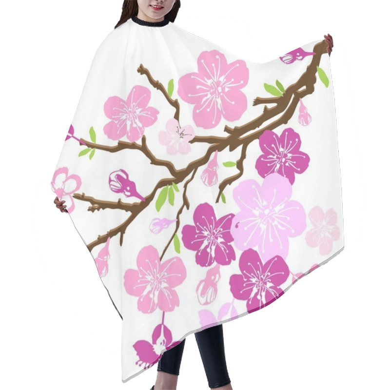 Personality  Branch Of The Cherry Blossoms Hair Cutting Cape