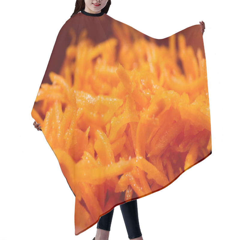 Personality  Close Up Of Tasty Carrot In Bowl  Hair Cutting Cape