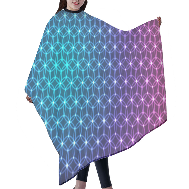 Personality  Buddhism Chakra Illustration: Flower Of Life Spectrum Gradient Hair Cutting Cape