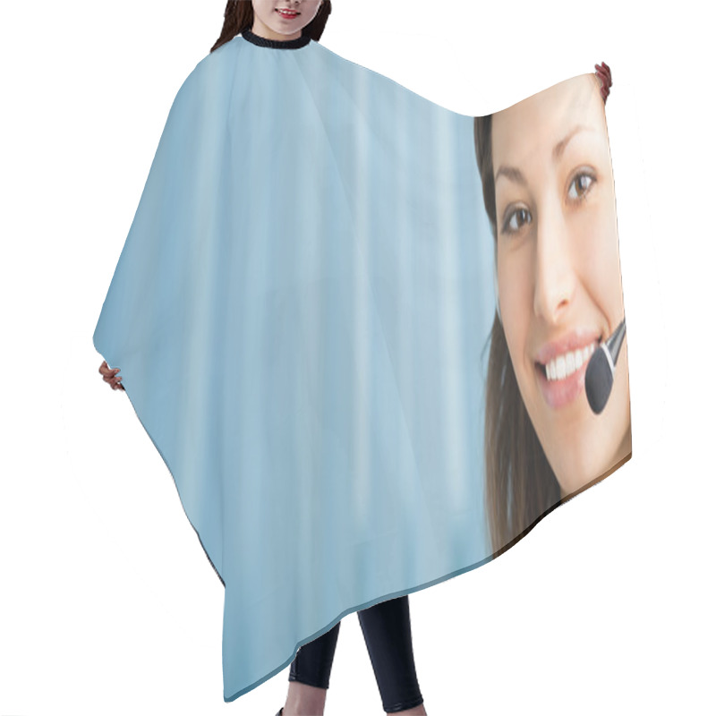 Personality  Customer Support Phone Operator At Workplace Hair Cutting Cape